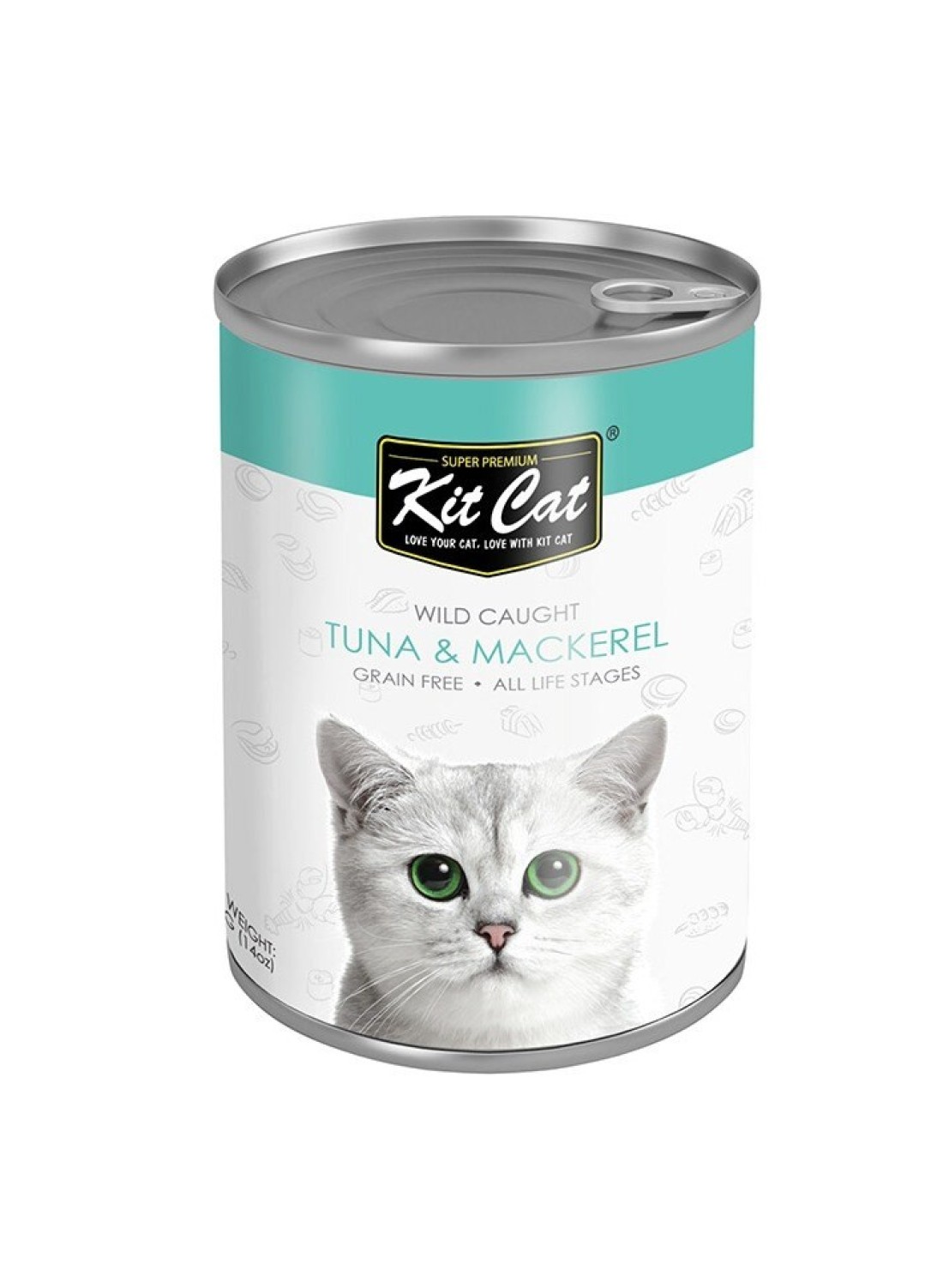 Kit Cat Wild Caught Tuna with Mackerel Canned Cat Food 400g