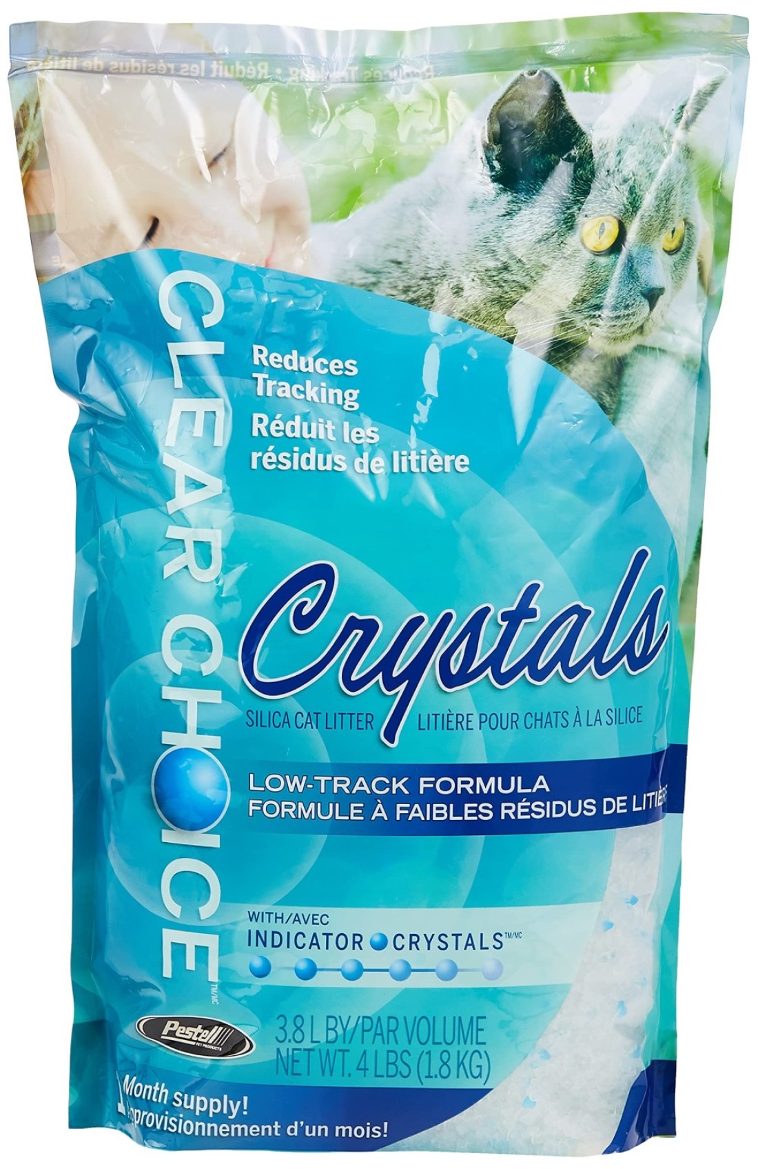 Clear Choice Silica Crystal Cat Litter, White, 3.8 Lites1.8 Kg