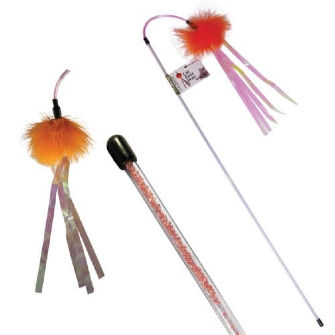 Nutrapet Cat Pom Pom Cat Wand (Cat Toy)