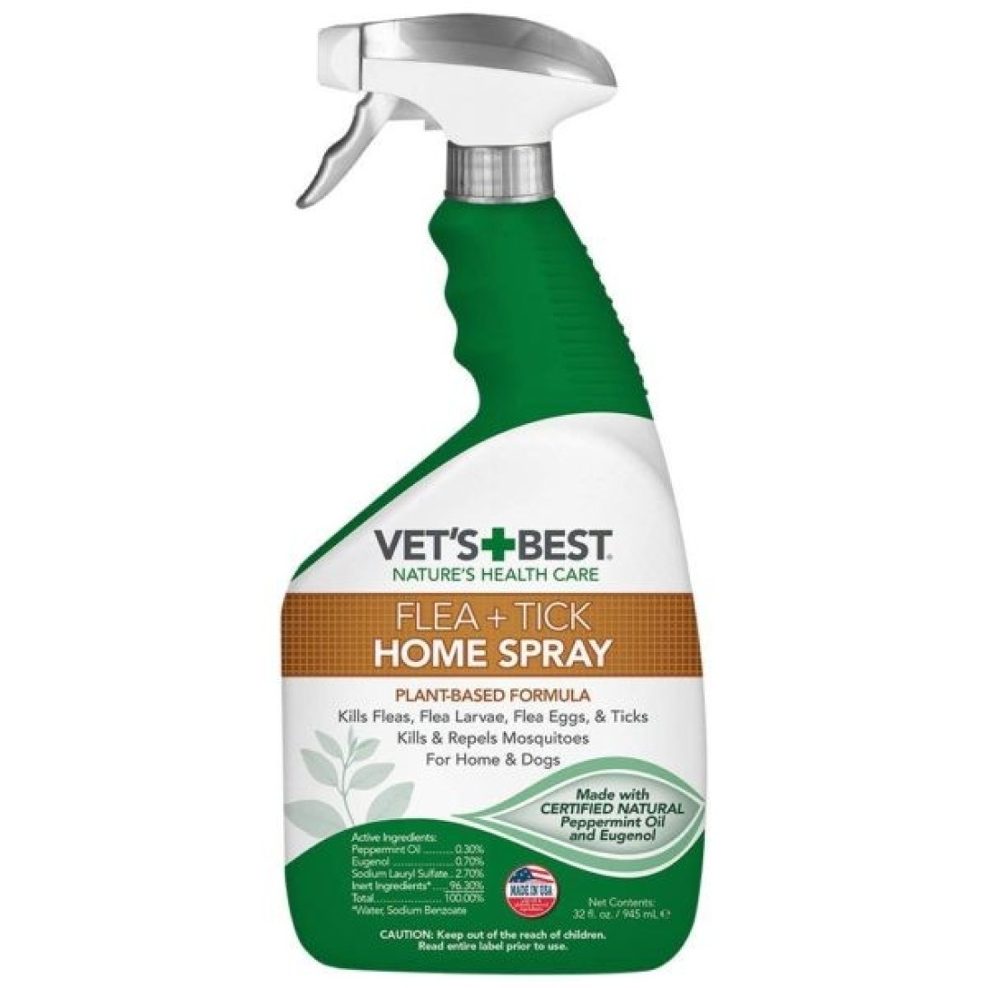 VetsBest Natural Flea + Tick Home Spray-Dog (32 Oz)