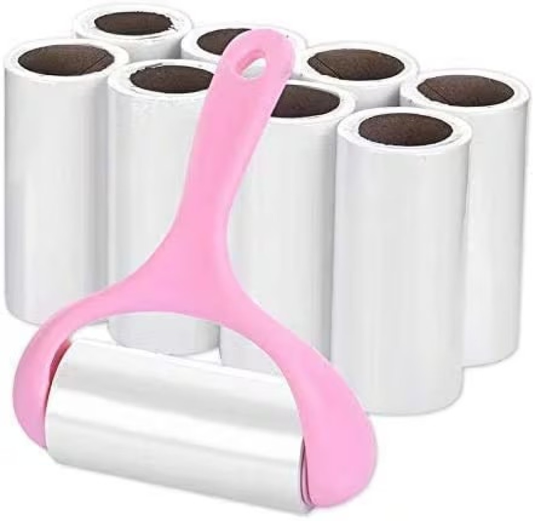 Generic Lint Roller, Super Sticky Pet Hair Remover Kit With 9 Refills, Adhesive Lint Brush For Clothes,Carpet, Car Seats, Dust,Dogs, Cats
