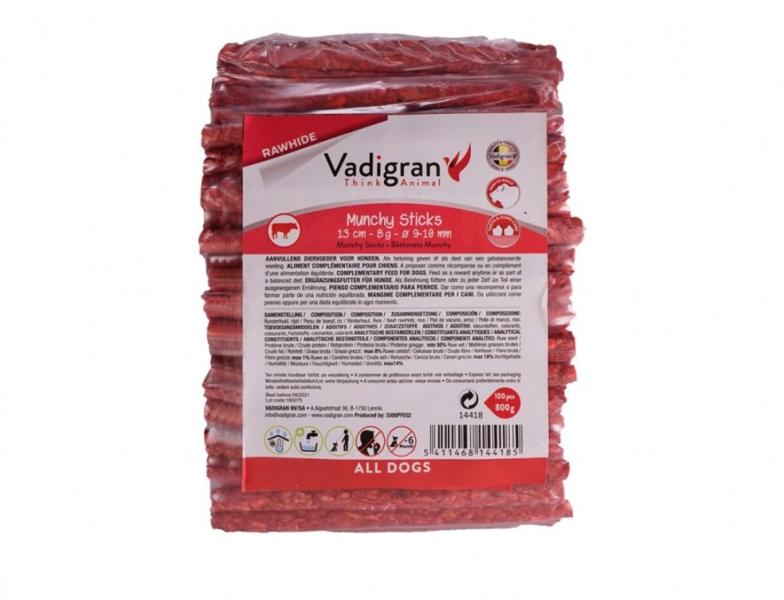 Vadigran Munchy Cigaret red 8g/13cmx&Oslash;9mm (100)