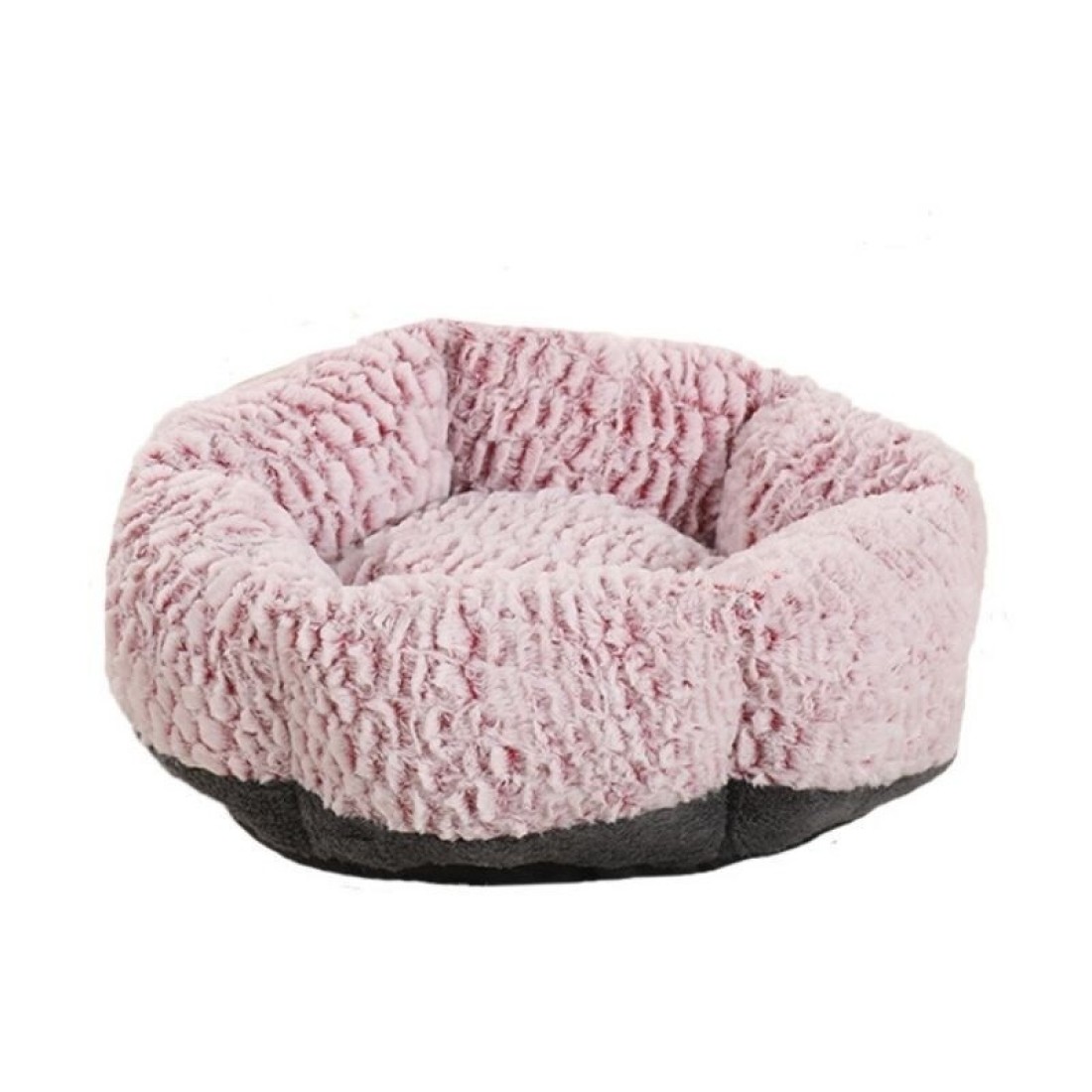 Mei Lifestyle Cat &amp; Dog Pet Bed With Cute Design And Flower Shape Comfortable Plush Ultra Soft Cushion Self Warming Pet Bed Made With Fleece Faux Fux With Waterproof Bottom (Diamater 60cm)