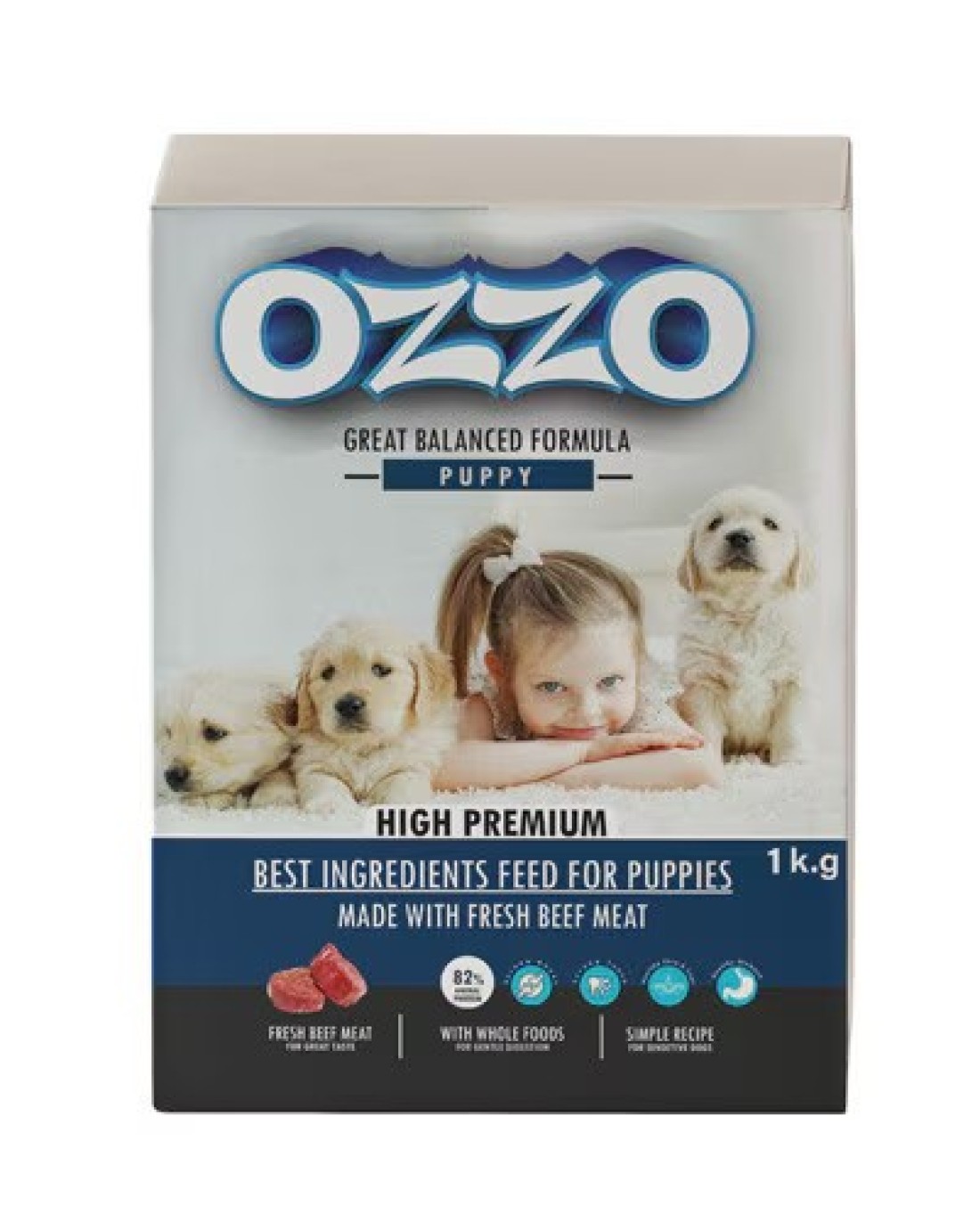 OZZO Puppy Premium Dry Food &ndash; Complete Nutrition for Growing Puppies, Rich in Omega Fatty Acids and Beta-Glucans 1 Kg