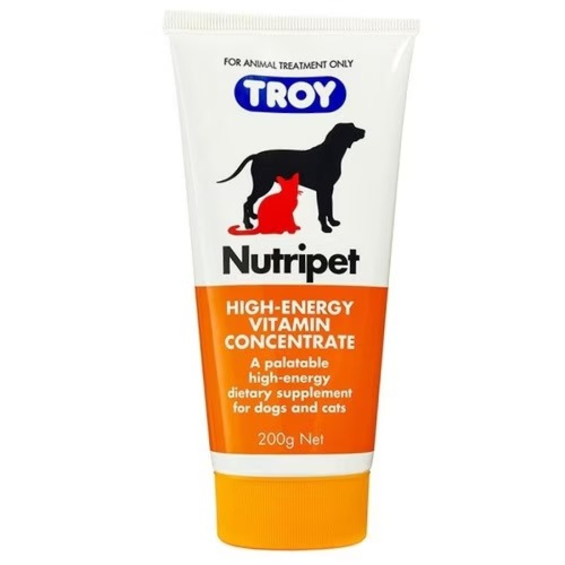 Troy Nutripet Vitamin &amp; Energy Supplement for Cats and Dogs &ndash; 200g Gel for Appetite Stimulation &amp; Convalescence Support