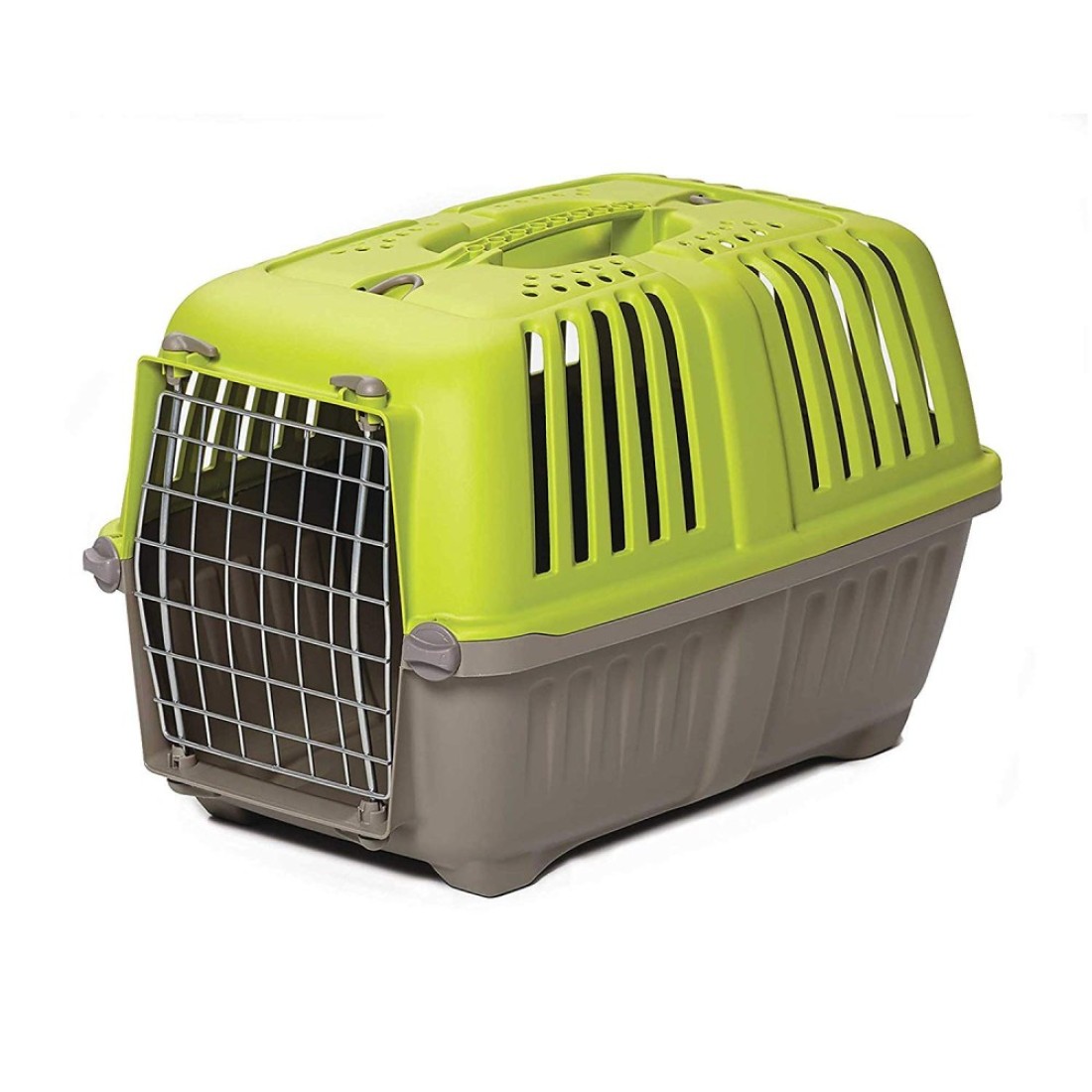 MidWest Homes for Pets Pet Carrier HardSided Dog Carrier Cat Carrier Small Animal Carrier in Green Inside Dims 2070L x 1322W x 1409H Suitable for Tiny Dog Breeds
