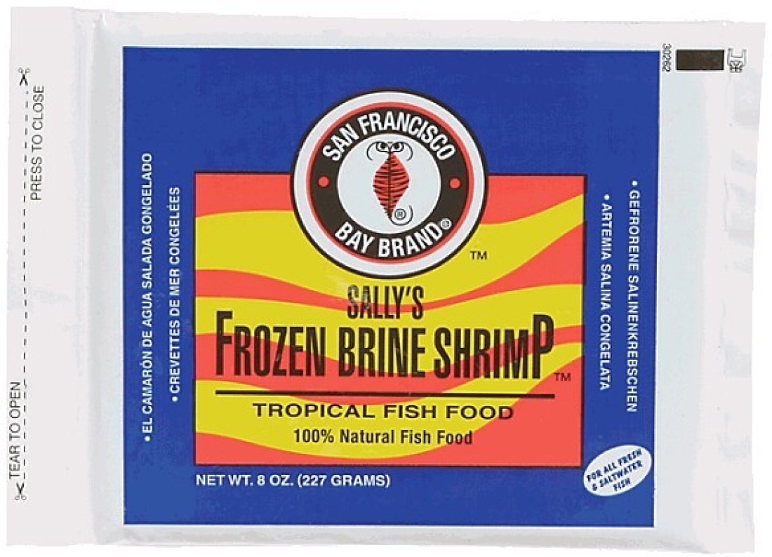 San Fransisco Bay Brand Brine Shrimp Frozen Flat 8 Oz 227g