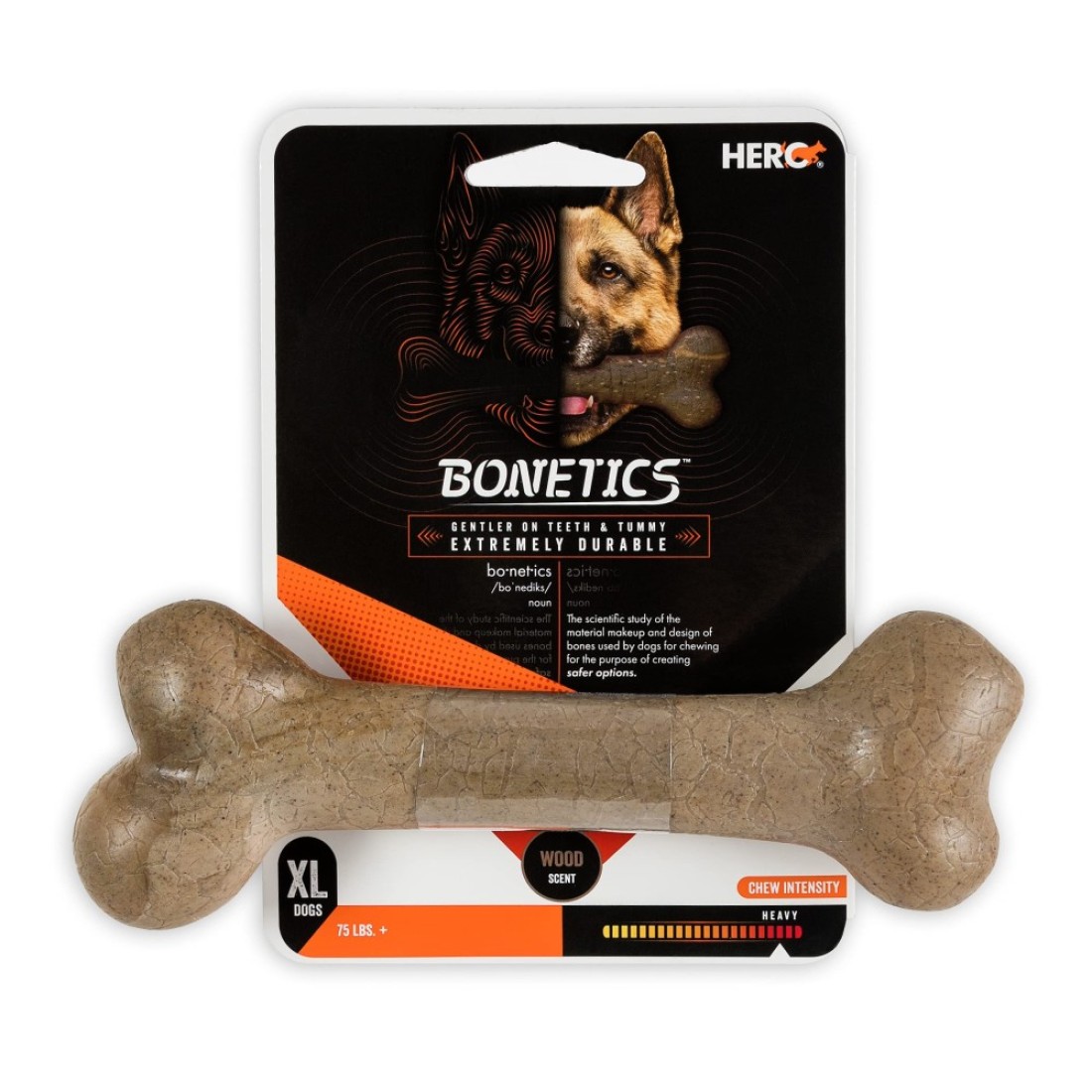 Hero Bonetics Femur Bone Dog Bones Puppy Bones Designed for Extra Large Dogs Up to 75 lbs Wood Scent