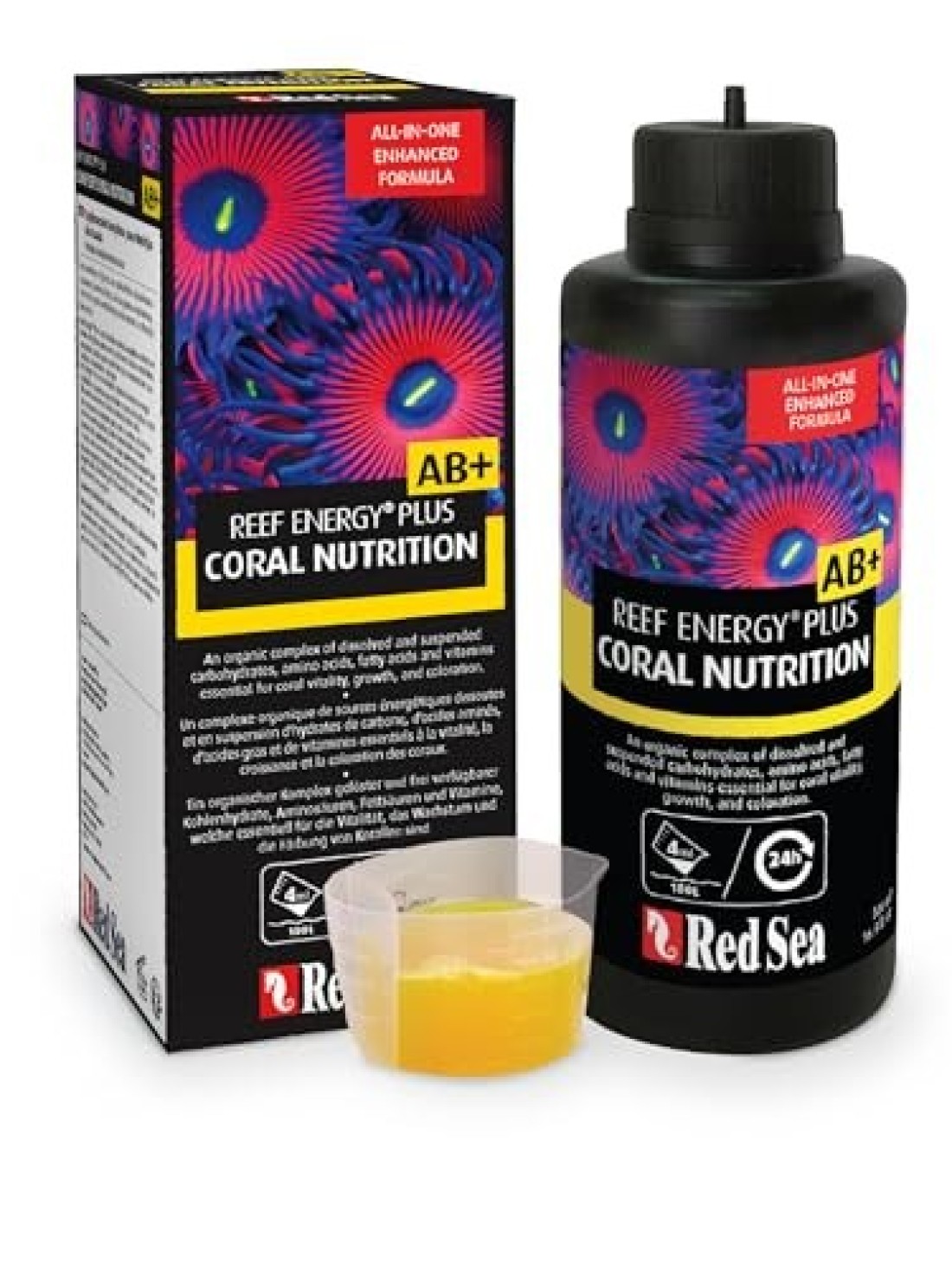 Red Sea Reef Energy Plus 500ml AB All in One Coral Food for Saltwater Aquarium Marine Reef Tanks Food for Soft LPS SPS and NonPhotosynthetic Corals