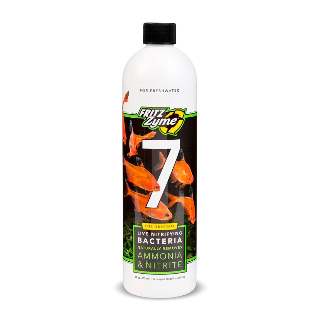 Fritz Aquatics FritzZyme 7 Live Nitrifying Bacteria Naturally Removes Amonia Nitrite for Freshwater Fish 16Ounce