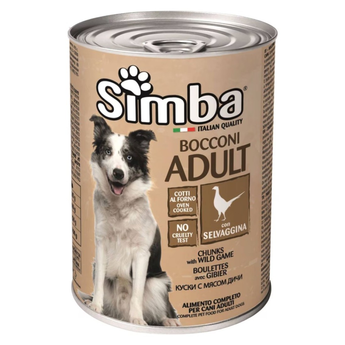 Simba Monge Dog Food Chunks With Wild Games 415g