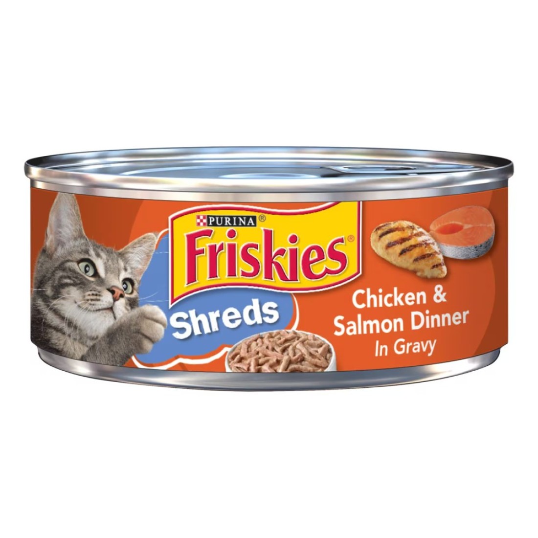 Purina Friskies Savoury Shreds Chicken and Salmon Flavour Wet Food for Cat, 156g