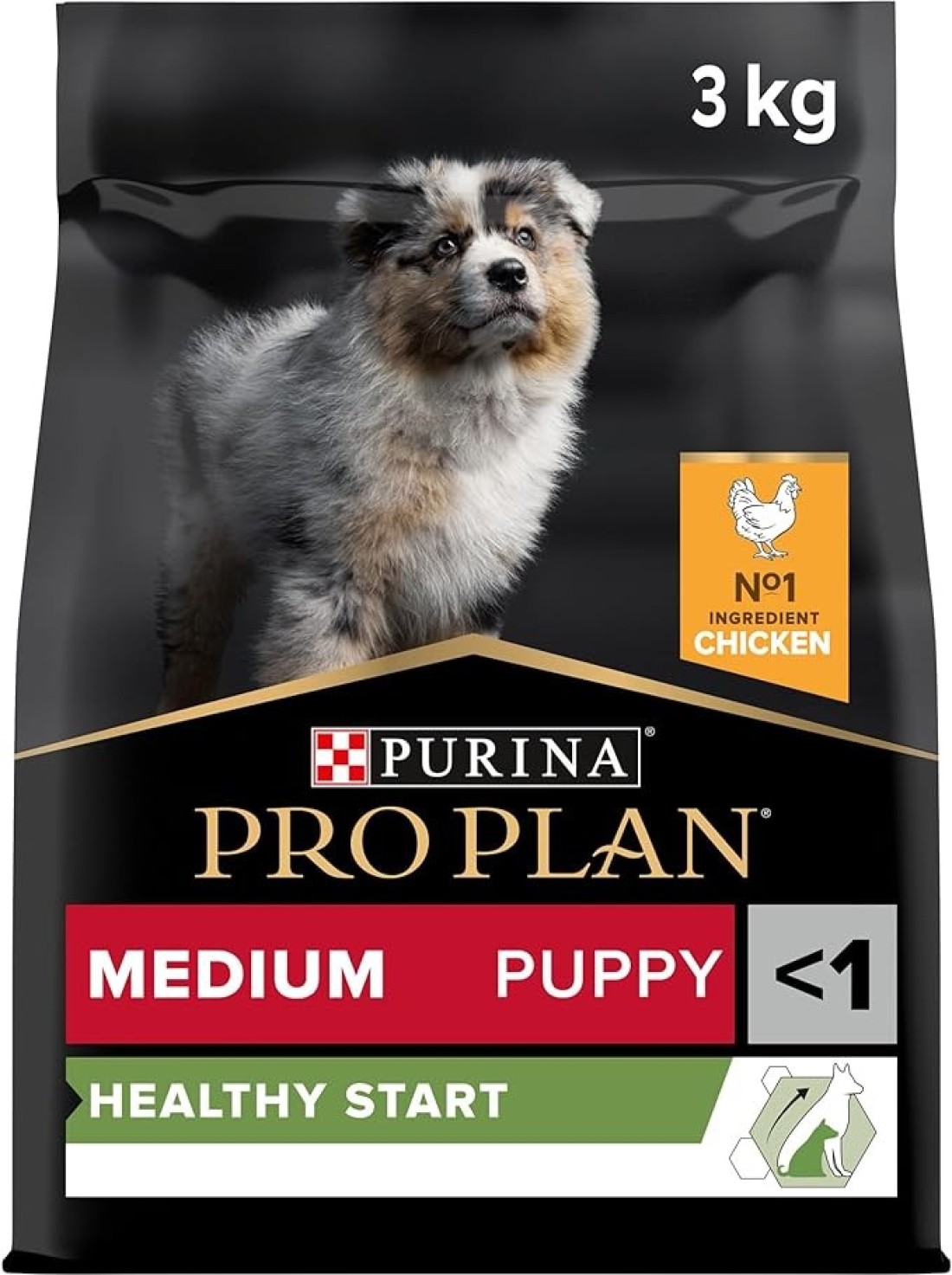 Purina Pro Plan Healthy Start Medium Puppy with Chiken Dry Dog Food - 3kg