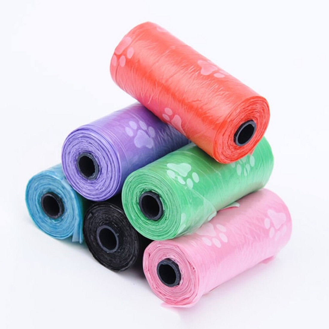 Generic-Pet garbage bag 15pcs / one roll dog feces cat cleaning pick up