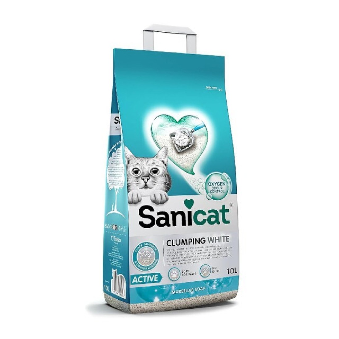 Sanicat Clumping White Active Marseille Soap 10L