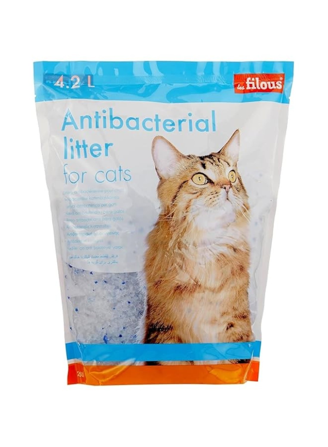 Les Filous Silica Gel Cat Litter 4.2L - Super Absorbent, Antibacterial &amp; Hypoallergenic, Long-Lasting Solution, 100% Absorption Rate, Ideal for Time-Conscious Cat Owners
