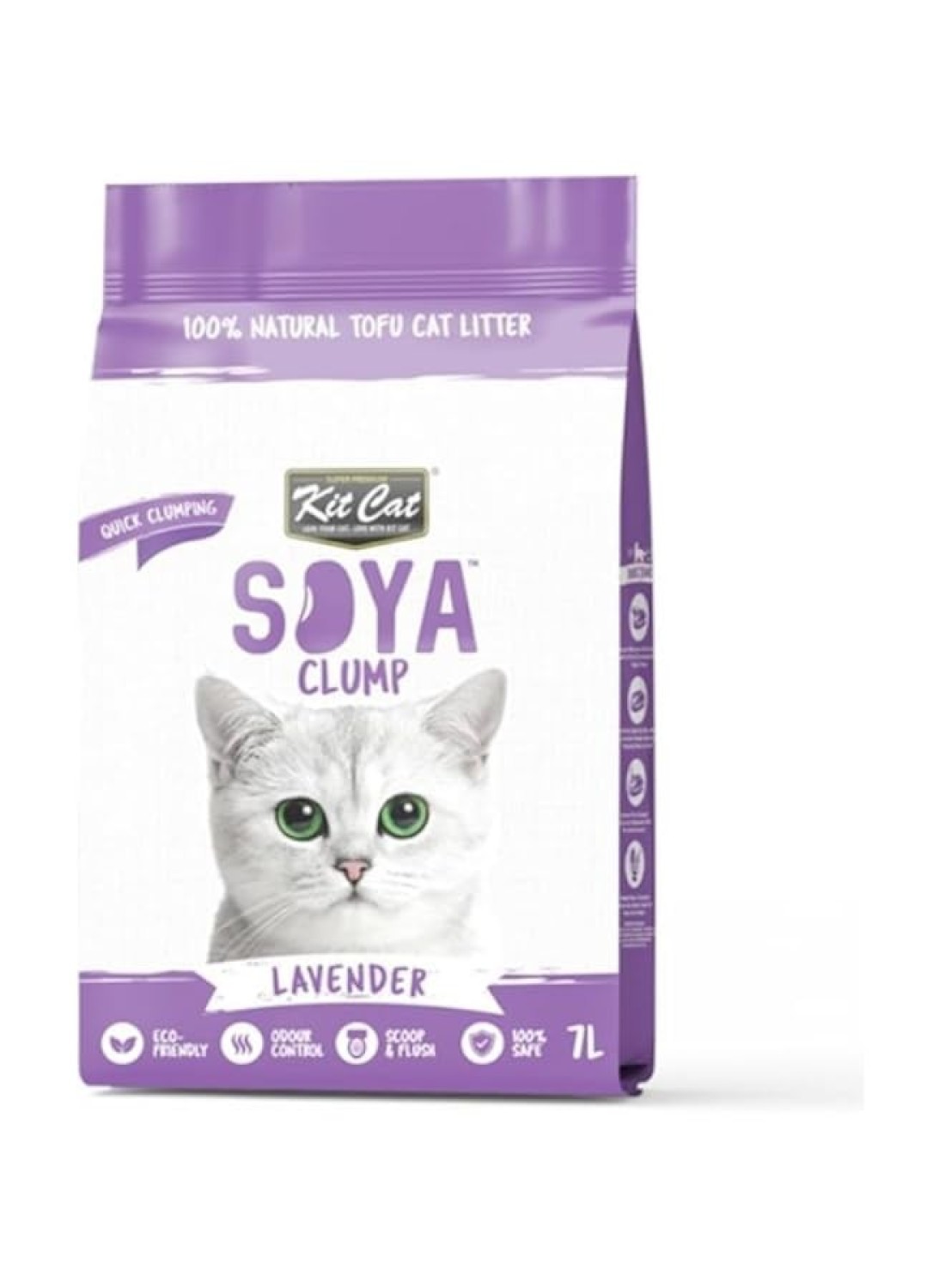 Kit Cat Soya Clump Soybean Litter - Lavender 7L