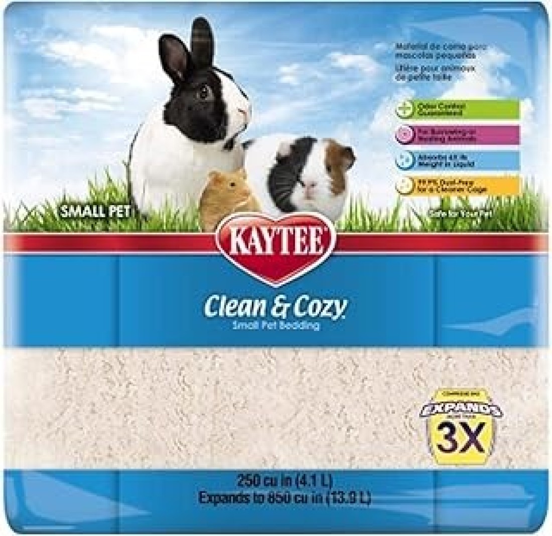 Kaytee Clean &amp; Cozy 250 Cu In 4.3 Liters White Small Pet Bedding