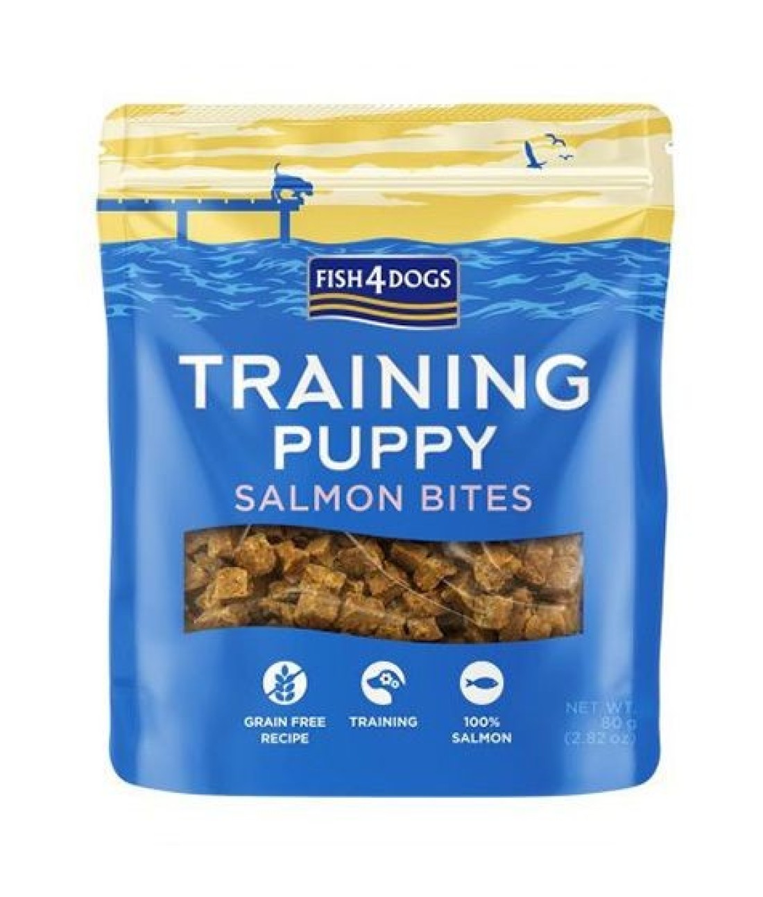 Fish 4Dogs Training Puppy Salmon Bites Dog Treats -80G