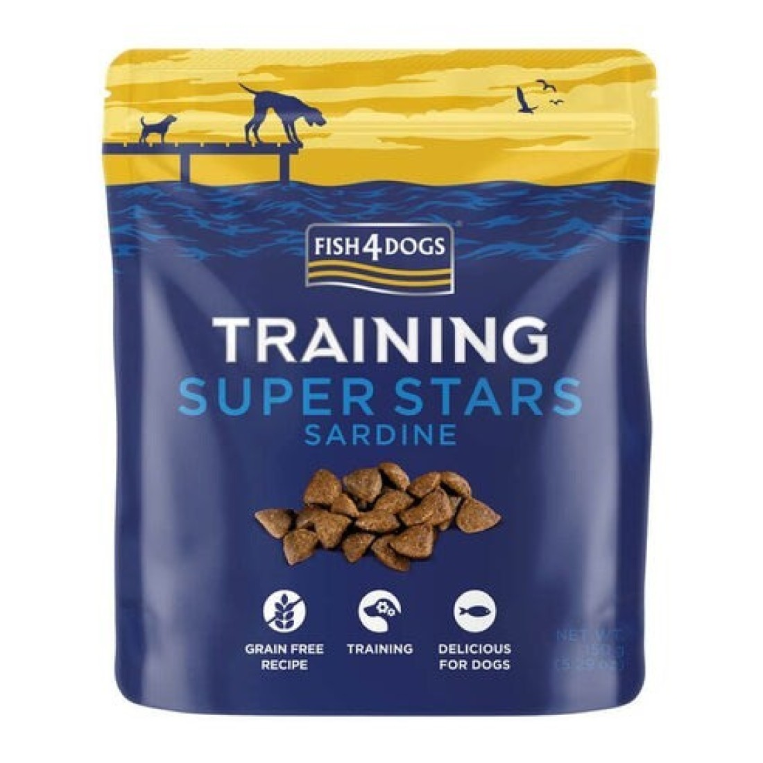 Fish 4Dogs Training Super Stars Sardine Dog Treats -150G