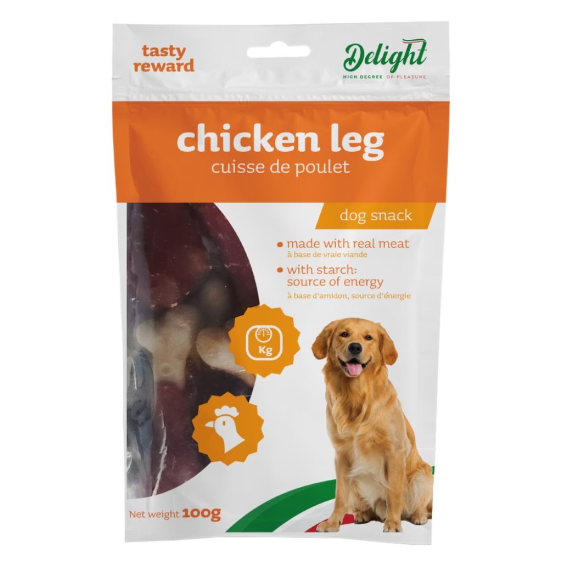 Delight Chicken Leg Treats Dog Snack 100g