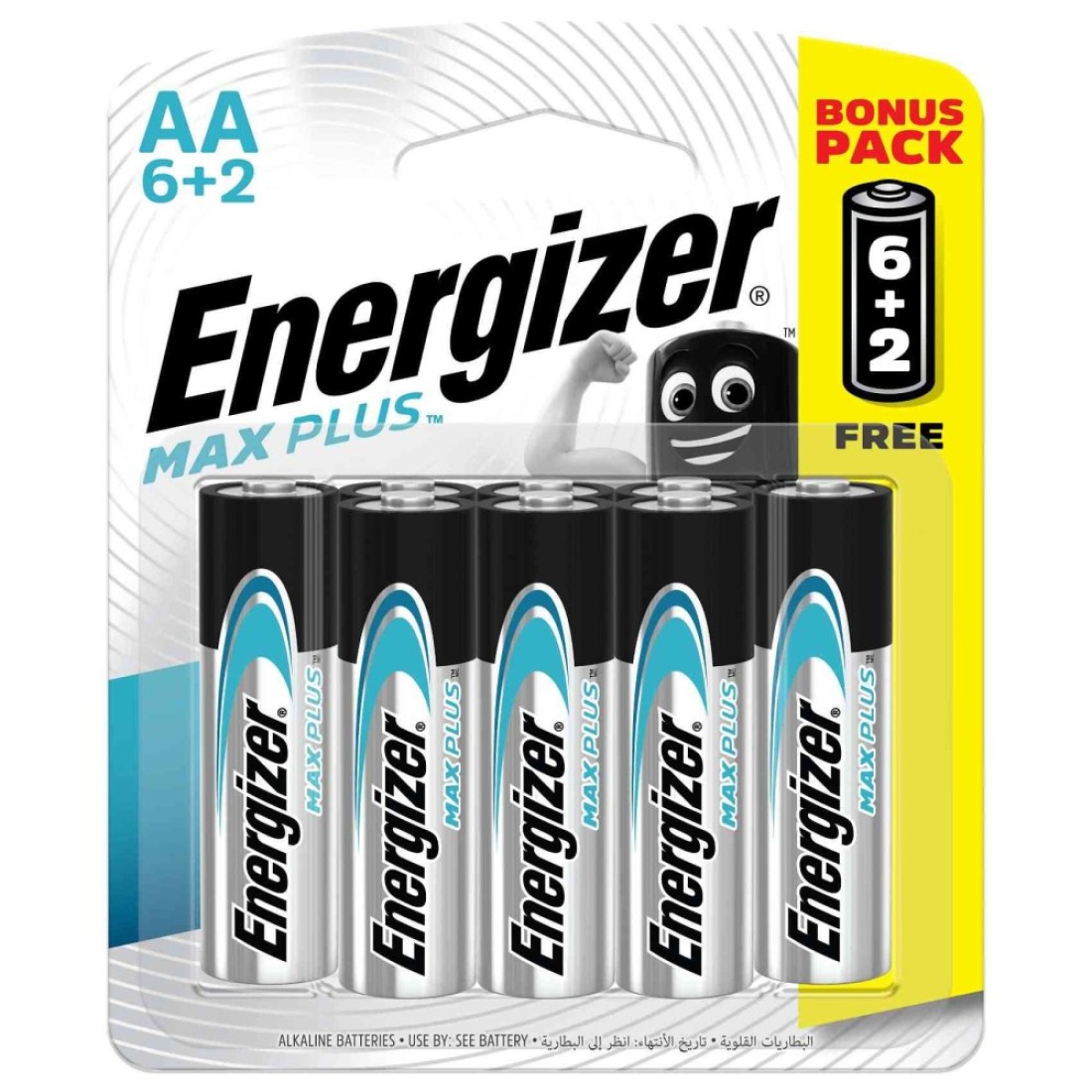 Energizer Max Plus AA Alkaline Batteries Pack of 8