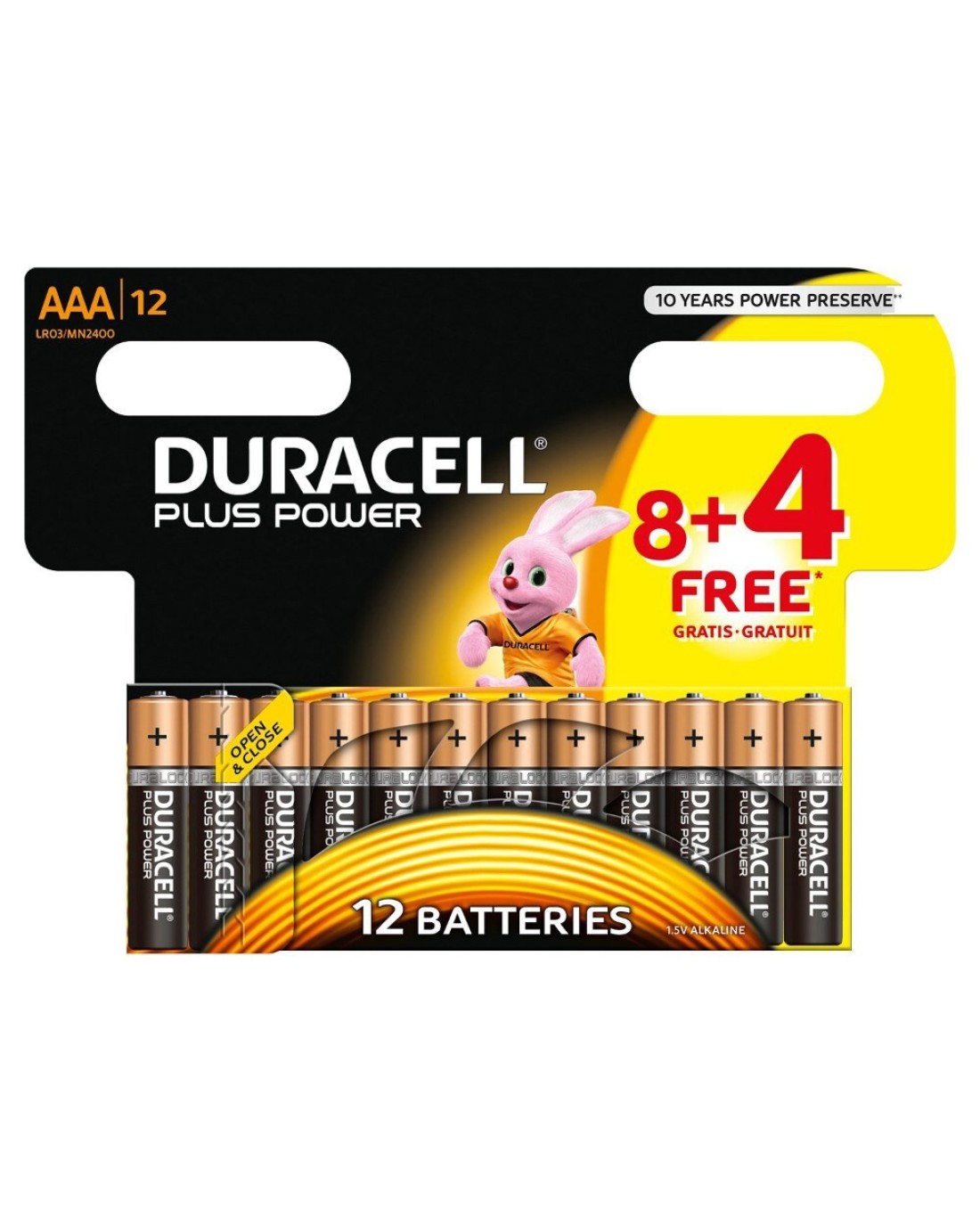 Duracell Plus Power Aaa 12X8+4&#39;s