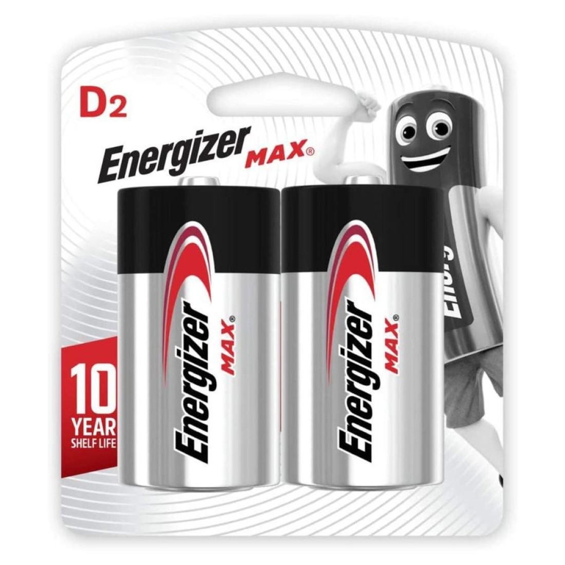 Energizer MAX D Alkaline Battery (Pack of 2 1.5V)