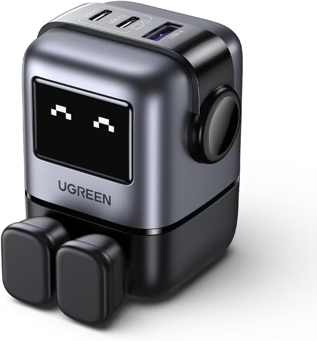 شاحن UGREEN RG 65W USB C 3 أنواع C محول طاقة لأجهزة MacBook/HP/Dell/Lenovo وiPhone 15 Pro Max وGalaxy S24 Ultra وSteam Deck-أسود
