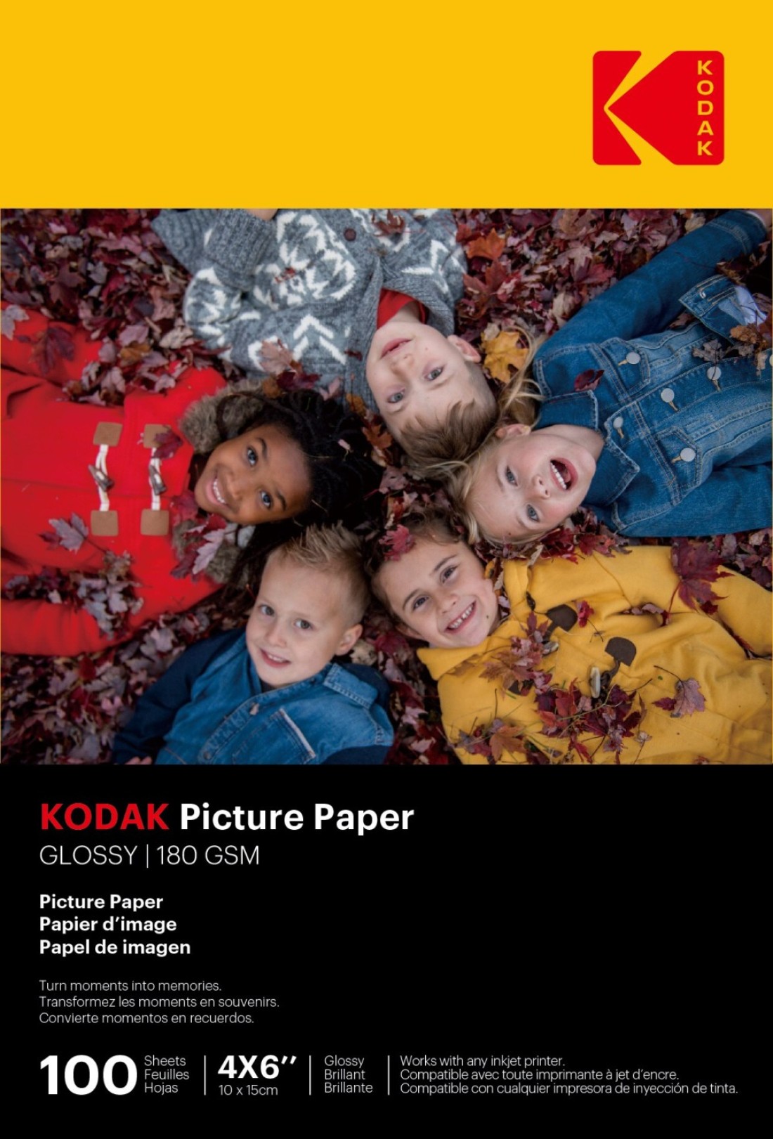 Kodak Picture Paper Glossy 4R - 4x6 inch size 100 Sheets