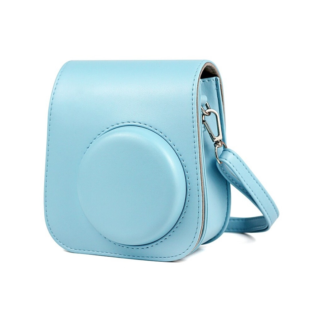 O Ozone Case For Fujifilm Instax Mini 11 Case Pu Leather Instant Camera Cover With Adjustable Strap [ Designed Cover For Fujifilm Instax Mini 11 Instant Camera Bag ] - Sky Blue