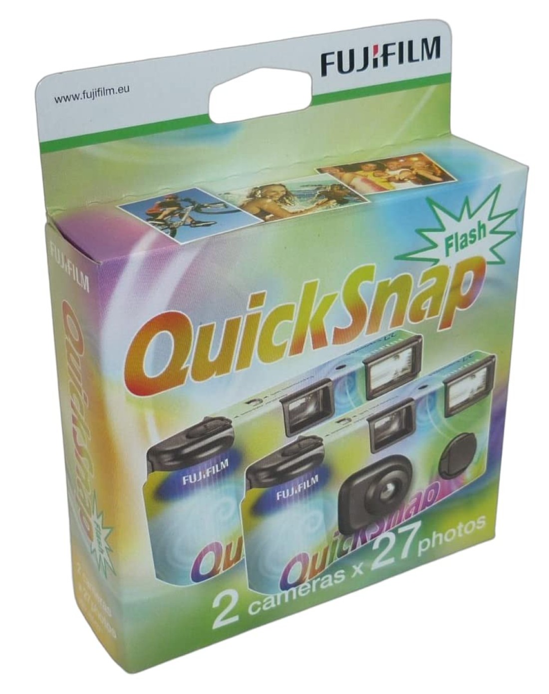 instax Fujifilm Quicksnap 400 Disposable Camera with Builtin Flash 54 exposures Contains 2 x Cameras of 27 exposures Each