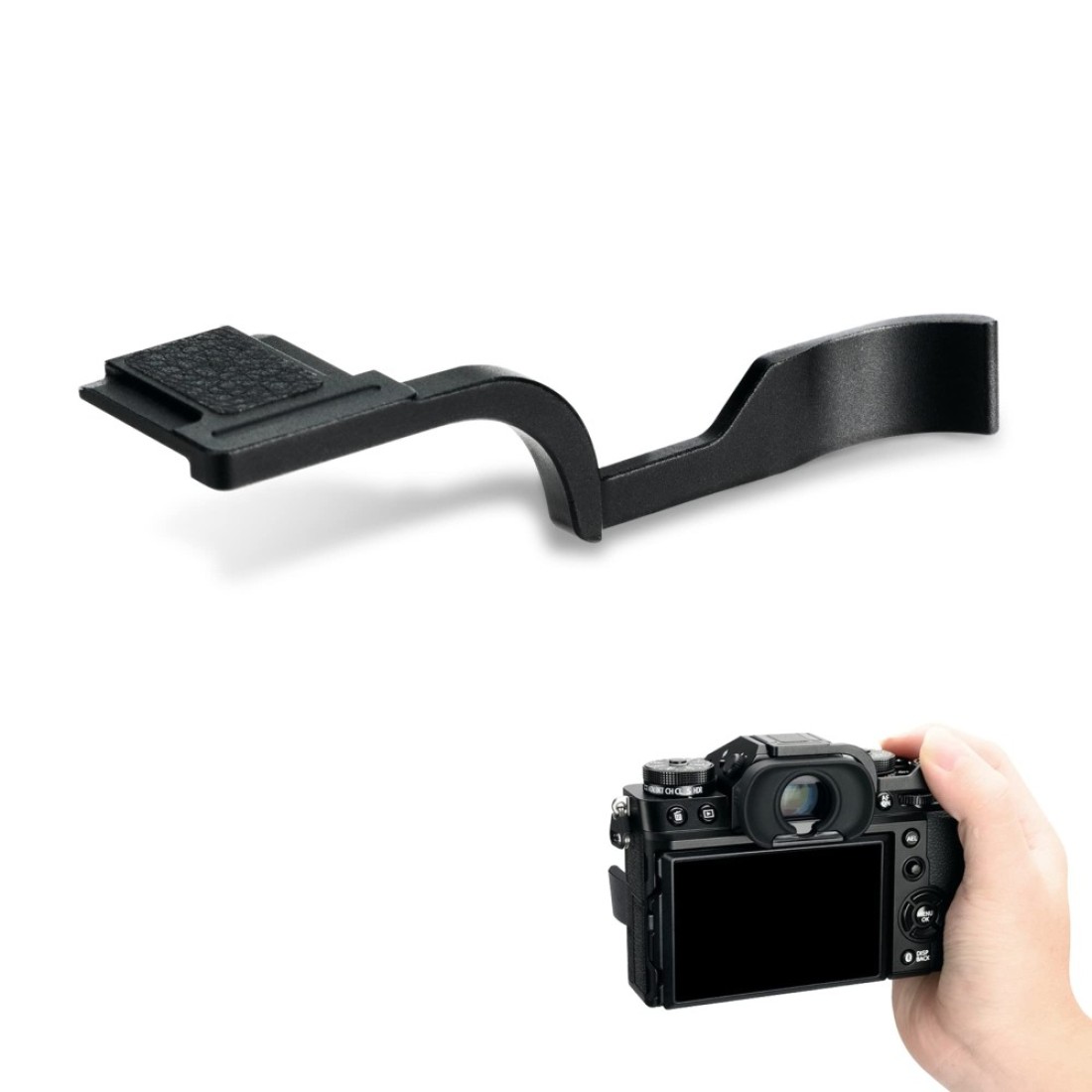 JJC Metal Thumb Up Grip for Fujifilm Fuji X-T5 XT5 X-T4 XT4 X-T3 XT3 Camera, Hot Shoe Thumb Rest Support for Easier Handling &amp; Secure Hold