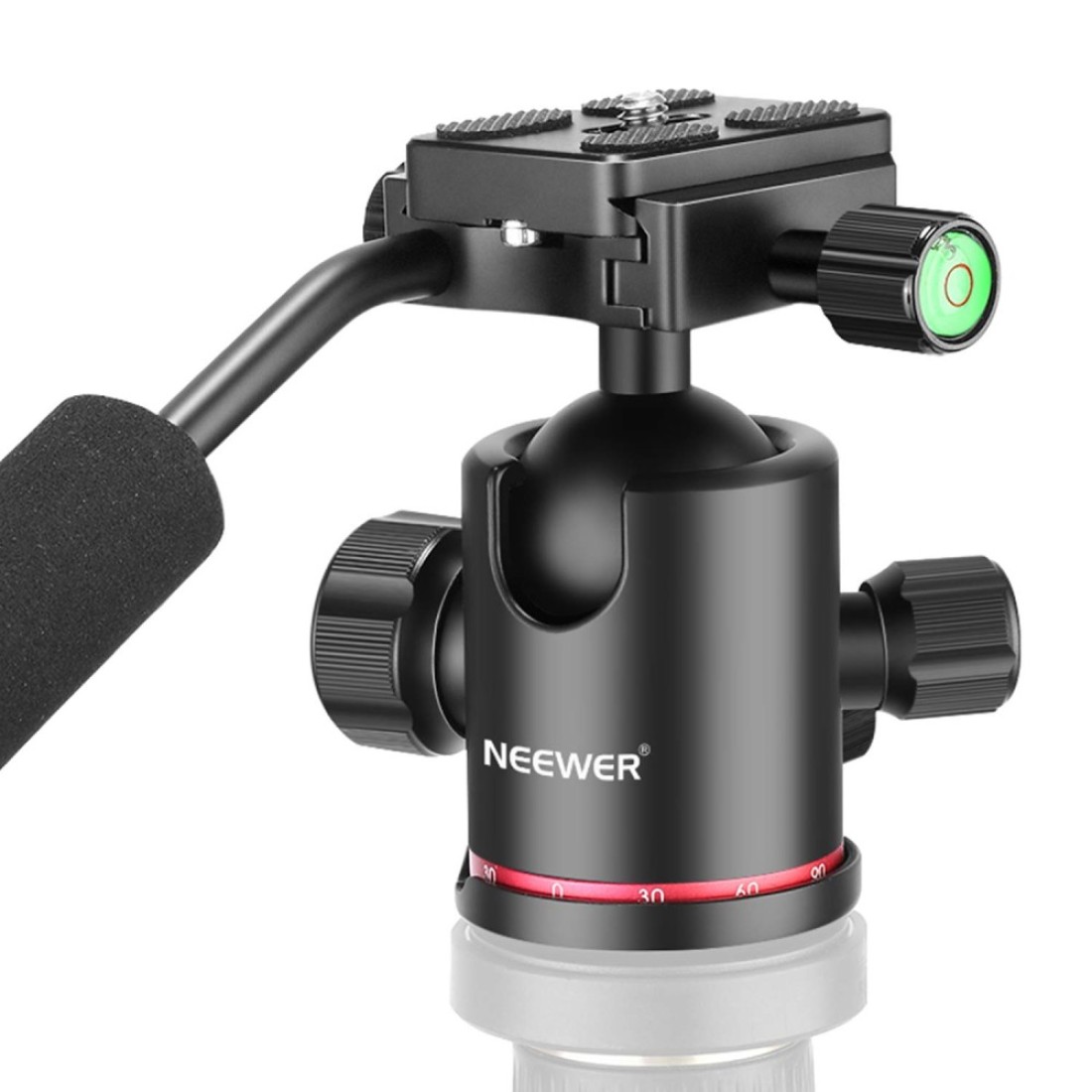 Neewer Heavy Duty Camera Tripod Ball Head with Handle and 14 inch Quick Shoe Plate 360 Degree Panoramic Head for Tripod Monopod Slider DSLR Camera Camcorder Load up to 176 pounds8 kilograms