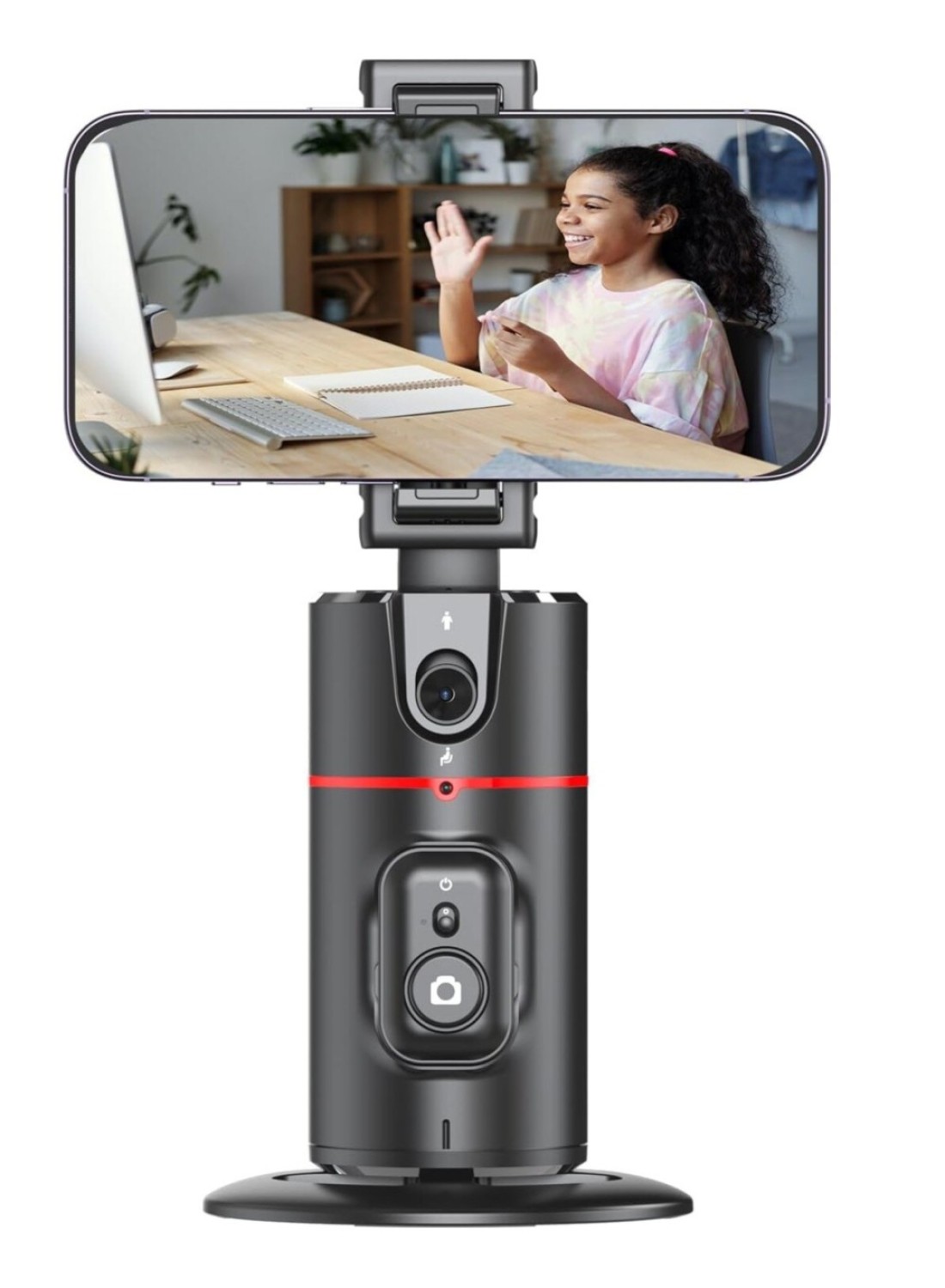 Yeasha,
Generic
Phone Tracking Tripod 360&deg; Rotation Face Tracking Tripod Foldable Auto Face Tracking Phone Holder For Video Vlog Live Stream No App Required Gesture Control.