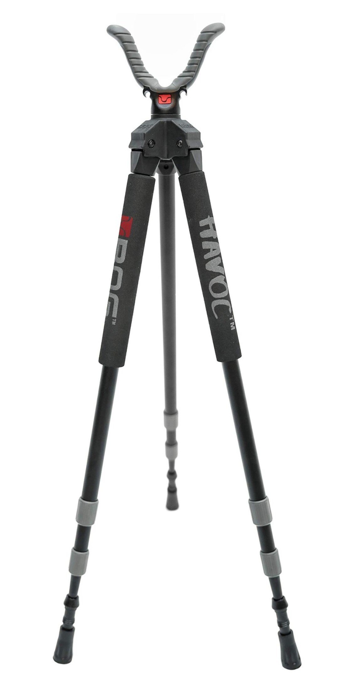 BOG Havoc Tripod Shooting Rest with Lightweight Aluminum Construction, High Density Foam Grips, Twist-Style Lock Legs, and Non-Marring Universal Shooting Rest Head for Hunting, Shooting, and Outdoors