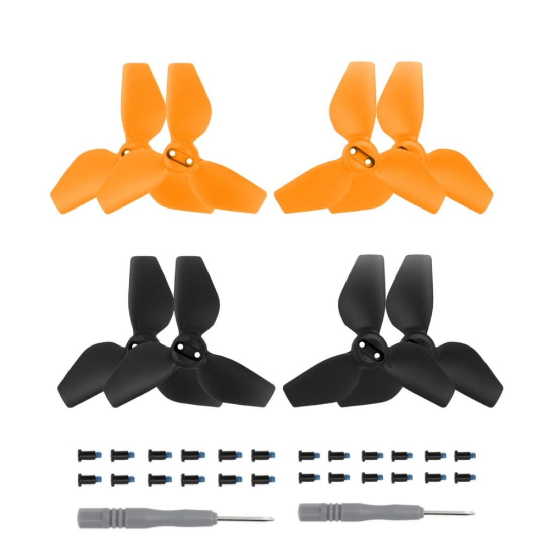 4pairs Neo 2016S Propellers Replacement Spare Parts Props Blades for DJI Neo Drone Accessories (Black + Yellow)