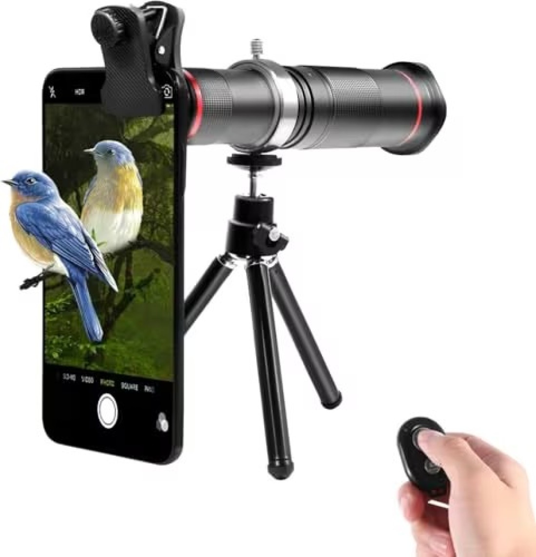 lumthou High Power 48X HD Phone Telephoto LensPhone Camera Accessories for iPhoneSamsung and Most Smartphoneshiftcam Lens for Bird Watching Hunting Hiking Camping