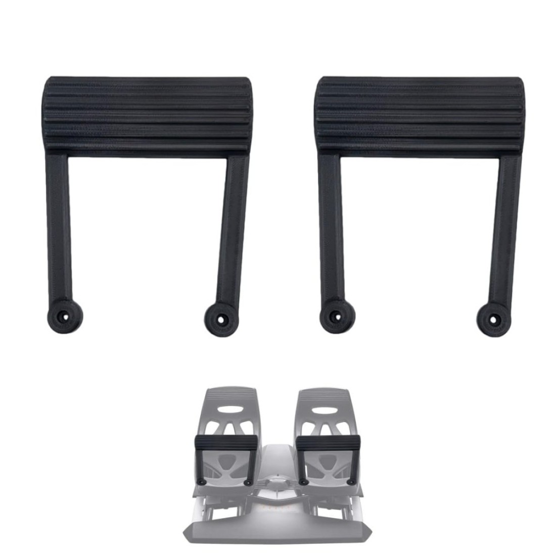 XINGBIRDS Enlarged and widened Footrest for Thrustmaster TFRP T.Flight Rudder Pedals,Enhance the flying experience