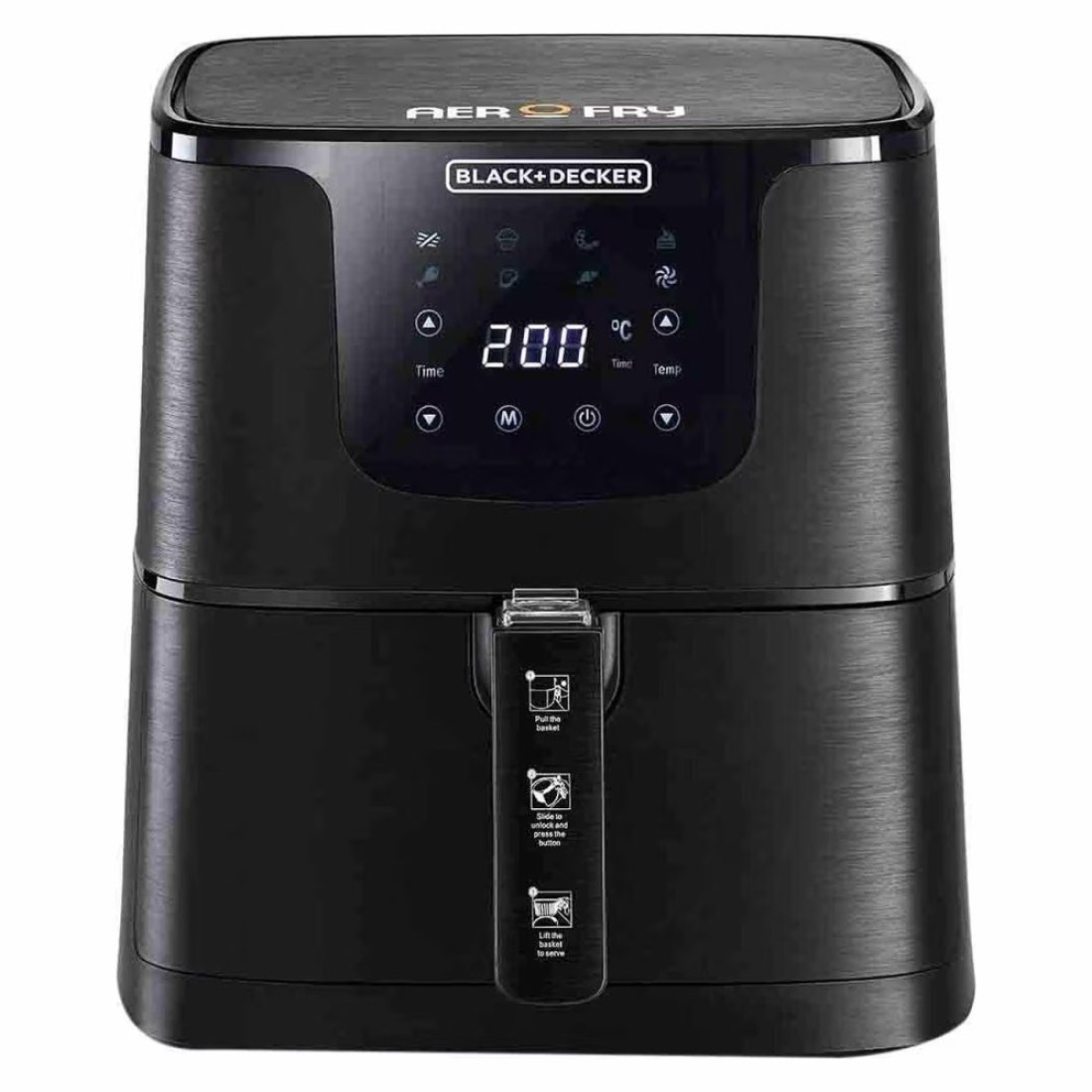 بلاك آند ديكر مقلاة هوائية رقمية 4.3 لتر XL AF700-B5 - أسود