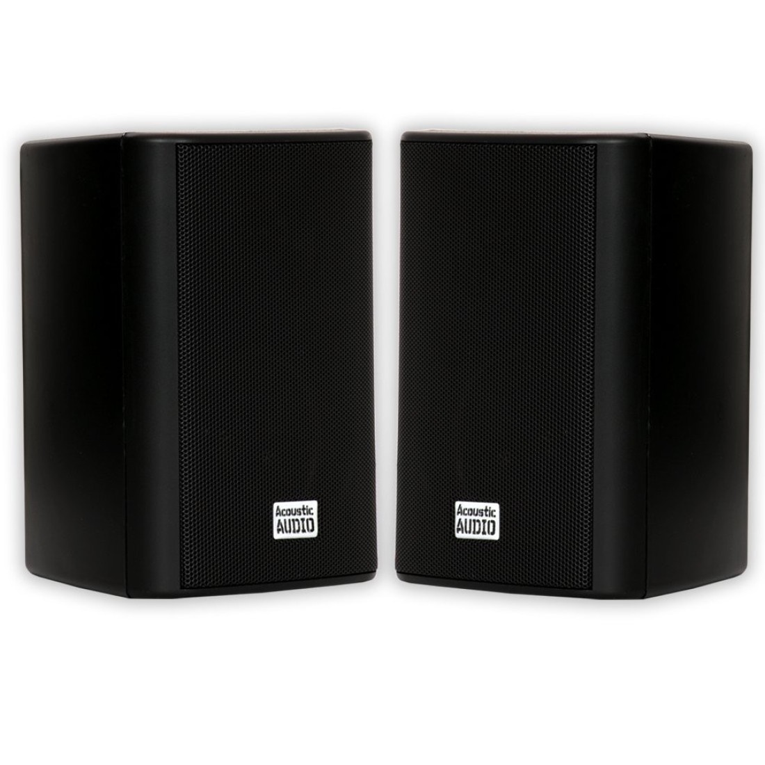 Acoustic Audio by Goldwood AA351B 2 Way High Performance Indoor Outdoor 500W Speakers with Powerful Bass 1 Pair Black