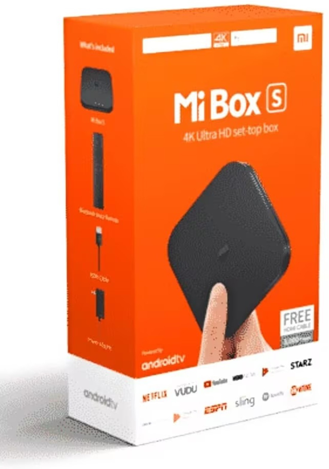 Xiaomi Global Version TV Box S Android 6.0 4K 8GB HD Wi-Fi Multi Language Youtube Dts Doly IPTV S, Black