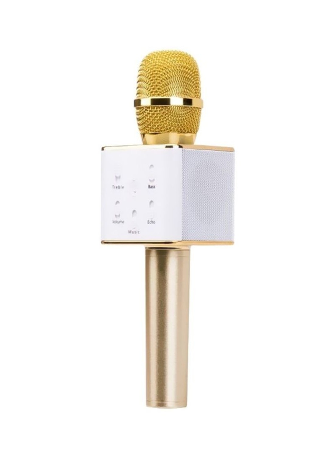 Generic Q7 Wireless Handheld Karaoke Microphone Bluetooth For SmartphoneGold Gold/White
