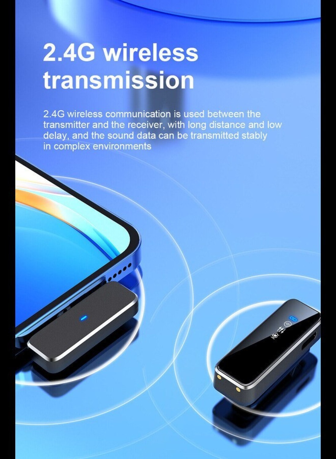 Radiotronics Wireless Lapel Microphone With Charging Box For Android Iphone IOS Mobile Phone