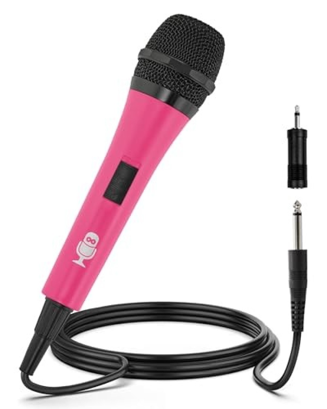 Singing Machine Wired Microphone for Karaoke Pink Unidirectional Dynamic Vocal Microphone PlugIn Microphone for Karaoke Machine AMP Speaker Mic for Singing Public Speaking Parties