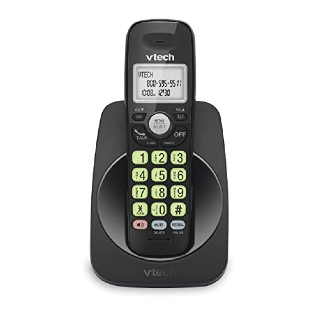 VTech New VG13111 DECT 60 Cordless Phone Bluetooth Connection BlueWhite Display Big Buttons Full Duplex Caller ID Easy Wall Mount 1000ft Range Black