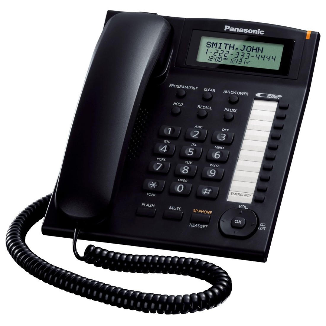 Panasonic KXTS880B Integrated Corded TelephoneBlack