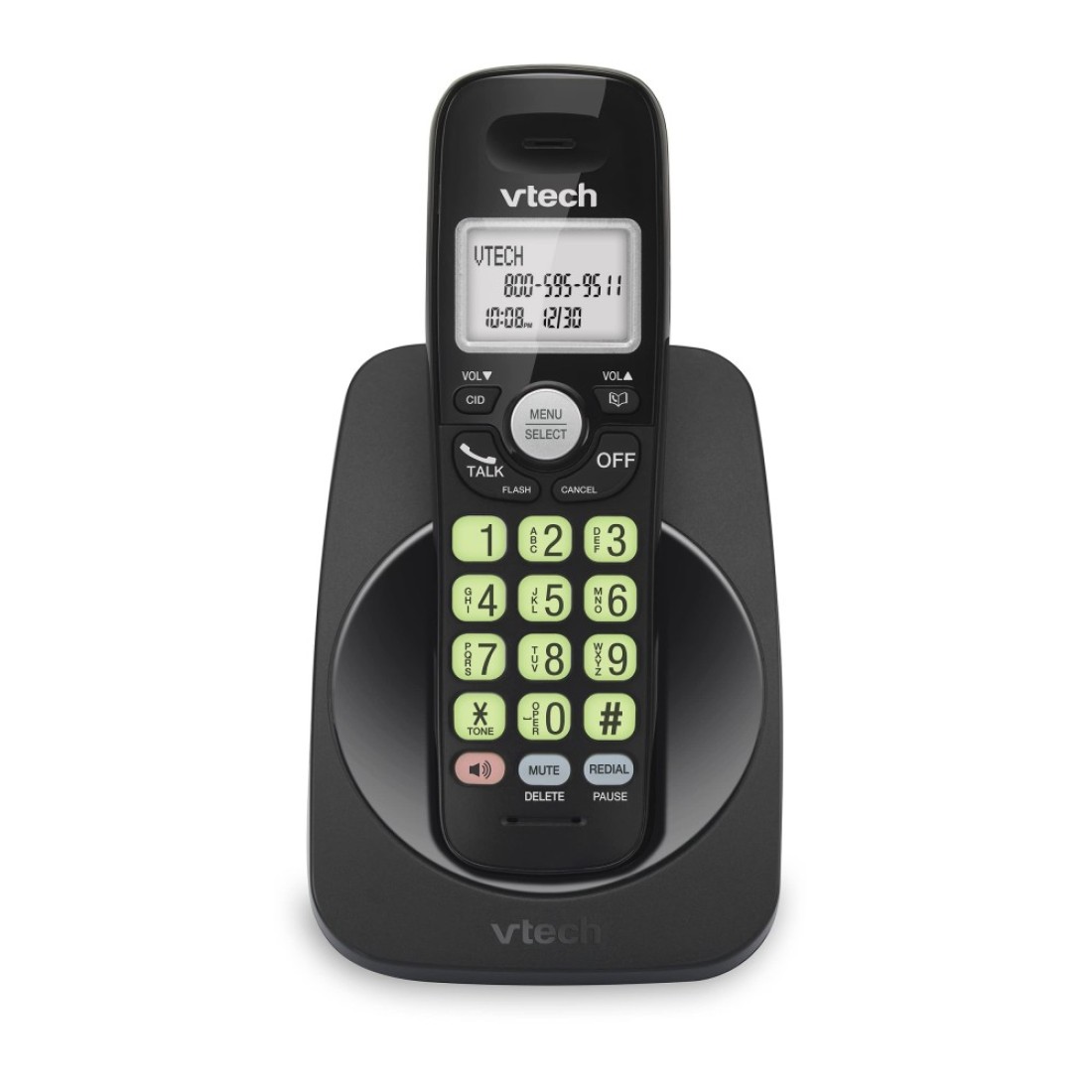 VTech DECT 60 Cordless Phone Blue Display Big Buttons Full Duplex Caller ID Easy Wall Mount 1000ft Range