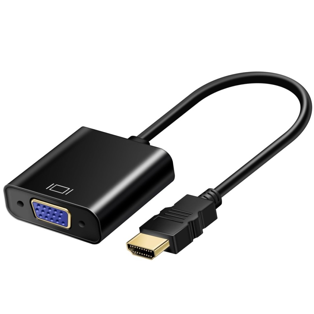 HDMI to VGA Adapter Cable (Male to Female) Compatible for Computer, Projector, HDTV, Desktop, Laptop, PC, Monitor, Chromebook, Raspberry Pi, Roku, Xbox and More