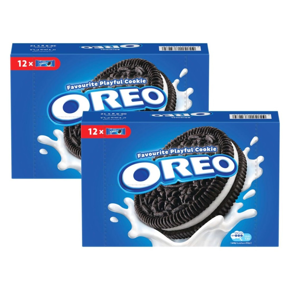 Oreo Original Milk Cream Cookies 12 Cookies 36.8g Pack of 2